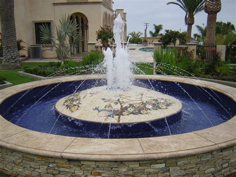 The Domed Fountain - Contemporary - Landscape - los angeles - by Vita Nova Mosaic, Inc.