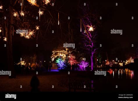 Christmas lights on display at Winter Wonderland Holiday Lights at Wellfield Botanic Gardens in ...