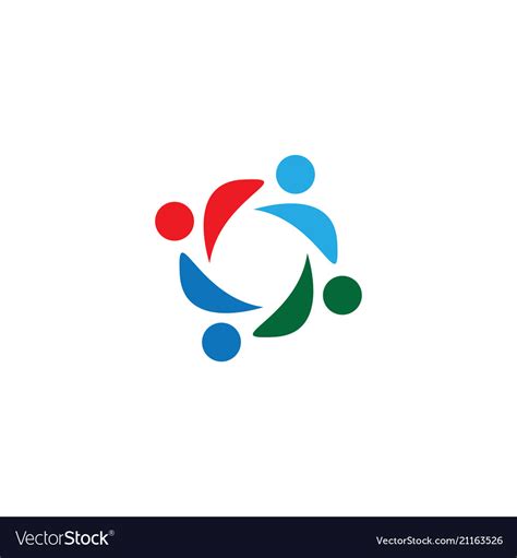 Community people organization logo icon template Vector Image