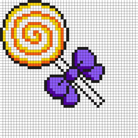 Halloween Lollipop Perler Bead Pattern Melty Bead Patterns, Kandi Patterns, Perler Patterns ...