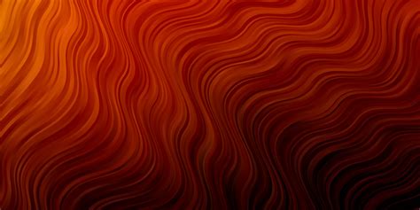 Dark Orange vector background with curved lines. 1840450 Vector Art at ...