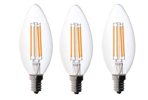 Bioluz LED Dimmable 60 Watt Candelabra Bulbs, Filament LED (Uses only