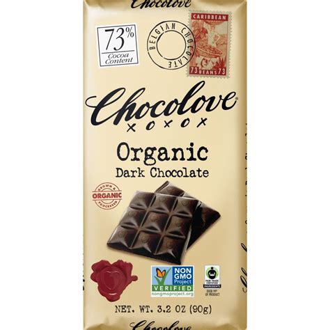 Chocolove 73% Organic Dark Chocolate Bar | World Wide Chocolate