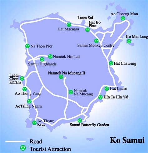 Koh Samui sightseeing map