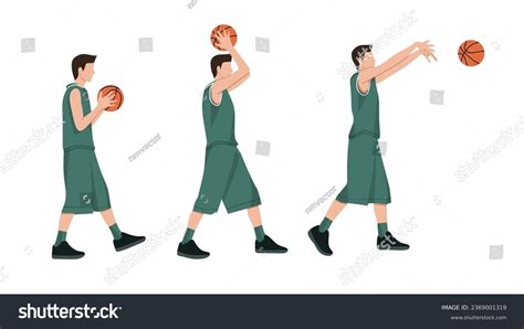 Vector Illustration Basketball Playeroverhead Passpass On Stock Vector (Royalty Free) 2369001319 ...