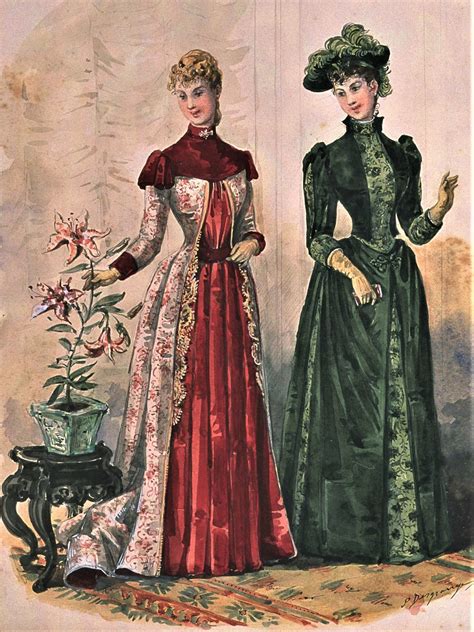 Fashion Plate - La Mode Illustree - 1889 Victorian Era Fashion, 1880s ...