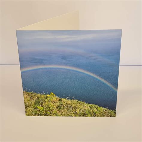 Rainbow square card - Folksy