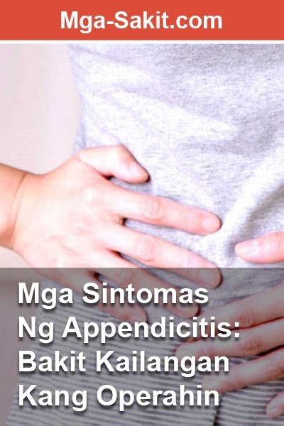 Sintomas Ng Appendicitis Tagalog - Coach Carvalhal