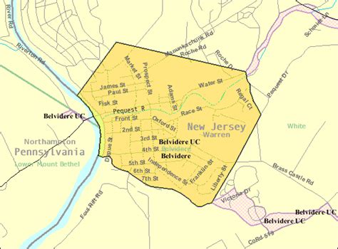 Image: Census Bureau map of Belvidere, New Jersey