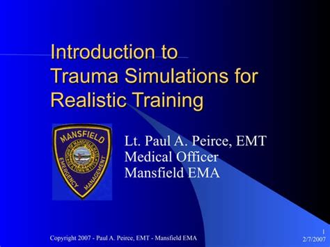 Trauma Simulation Presentation | PPT