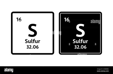 Sulfur symbol. Chemical element of the periodic table. Vector stock illustration Stock Vector ...