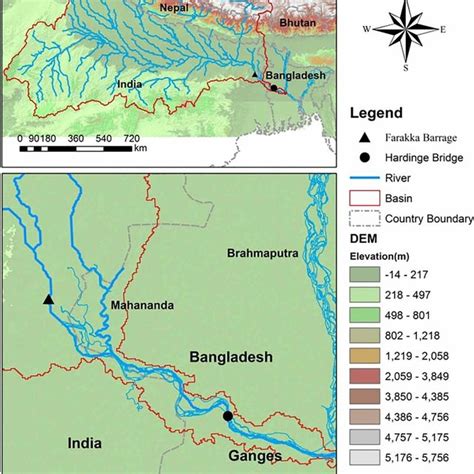 Comparison of water sharing between India and Bangladesh during the six ...