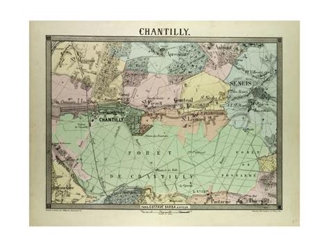 Map of Chantilly, France Giclee Print at AllPosters.com