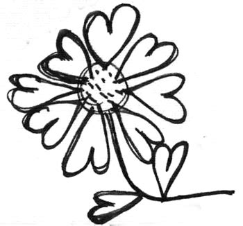 Flowers And Hearts Drawing at GetDrawings | Free download