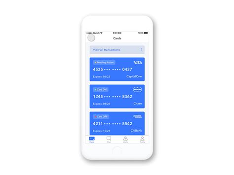 Credit Card Management - Concept App on Behance