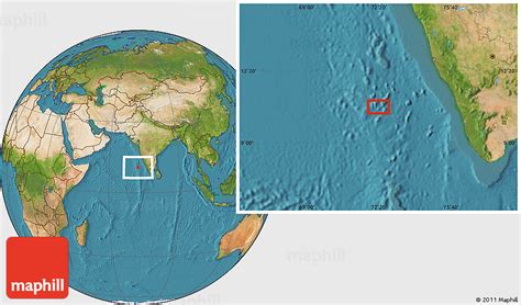 Satellite Location Map of Kavaratti