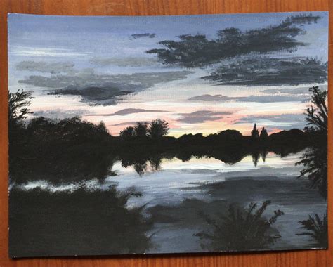 Went to the lake the other day to paint the sunset : drawing