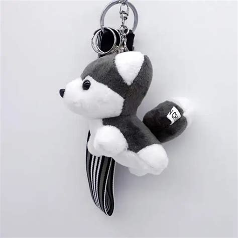 15cm husky Plush Clip Keychain Mini Charm Bag Pendants husky Soft ...