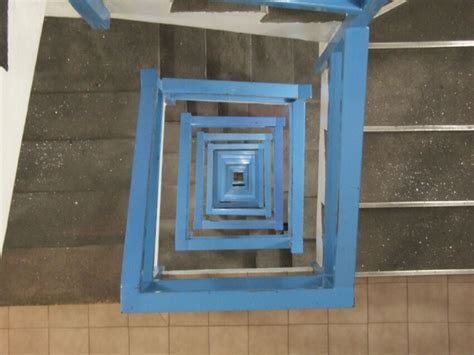Free picture: stairwell, blue, railing