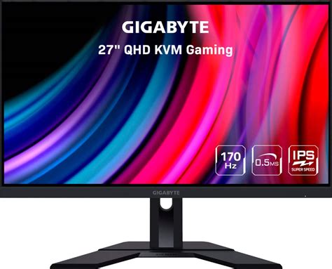 GIGABYTE M27Q 27" LED QHD FreeSync Premium IPS Gaming Monitor with HDR (HDMI, DisplayPort, USB ...