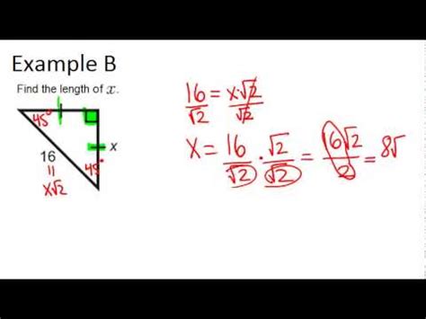 454590 Right Triangles Examples ( Video ) | Geometry | CK-12 Foundation