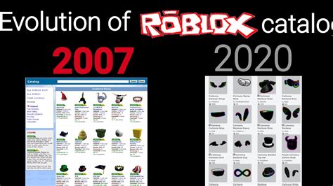 Evolution of Roblox catalog (2007-2020) - YouTube