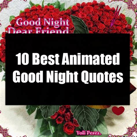 10 Best Animated Good Night Quotes