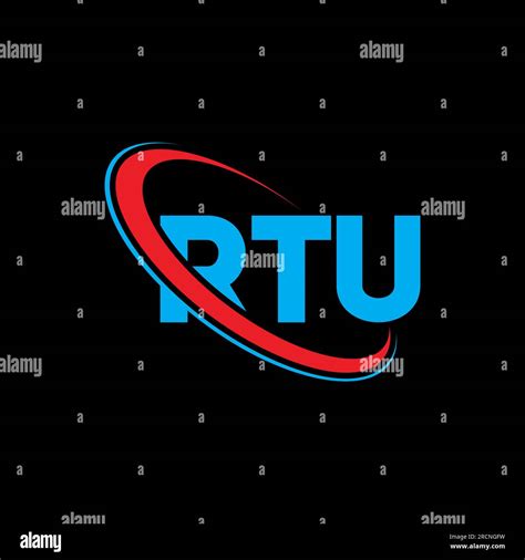 Logotipo de RTU. Carta RTU. RTU letter logo design. Iniciales RTU logo vinculado con círculo y ...