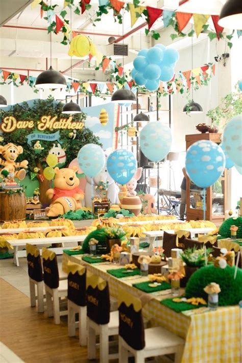 Winnie the Pooh 1st Birthday Party | Kara's Party Ideas | Winnie the pooh birthday, Baby boy 1st ...