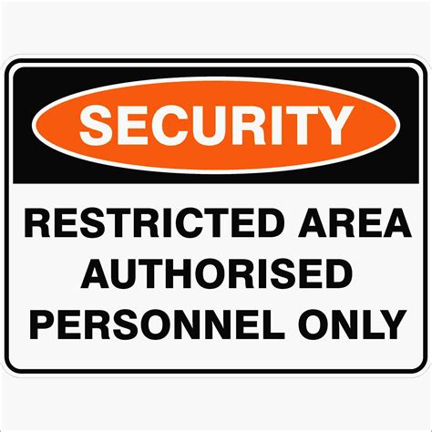 RESTRICTED AREA AUTHORISED PERSONNEL ONLY | Buy Now | Discount Safety Signs Australia