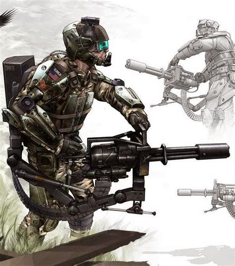 Image result for military exoskeleton | Weapon concept art, Concept art ...