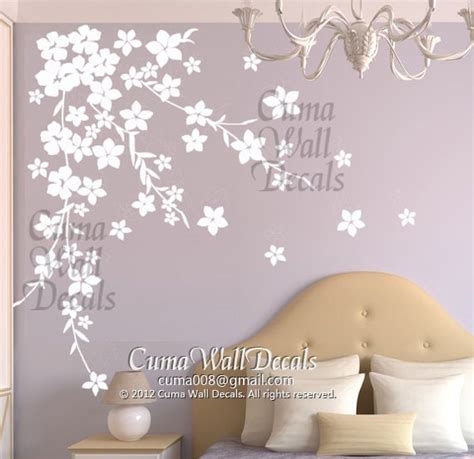 white cherry blossom wall decals flower vinyl wall decals by cuma