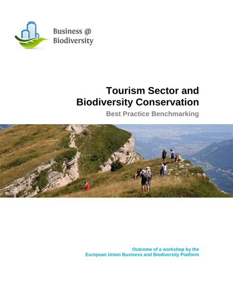 (PDF) Tourism Sector and Biodiversity Conservation...methods, guidance and best practices ...