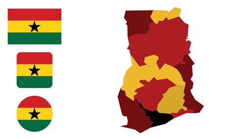 Map and flag of Ghana 8211362 Vector Art at Vecteezy