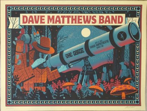 2021 Dave Matthews Band - Gorge I Silkscreen Concert Poster by Methane | JoJo's Posters