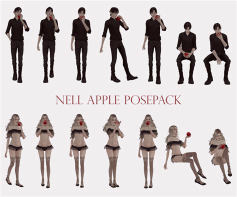 APPLE POSE PACK | Poses, Sims 4, Sims 4 couple poses