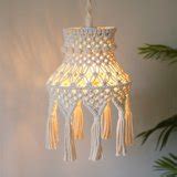 Macrame woven Lamp Shade Boho Hanging Lamp Shade Pendant Light Cover Modern Home Decor - Walmart.com