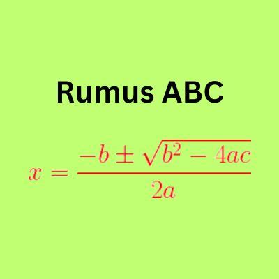 Mencari akar akar persamaan kuadrat menggunakan rumus abc