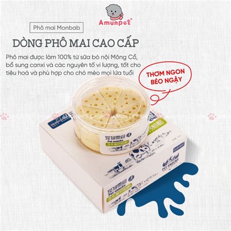 Phô Mai Cho Chó Mèo Monbab Bổ Sung Dinh Dưỡng Giàu Canxi Snack Thưởng ...