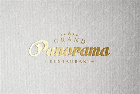 Premium PSD | Letterpress Gold foil stamping logo Mockup