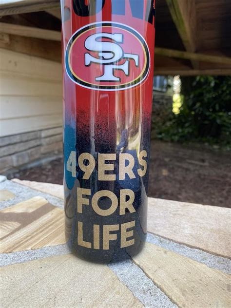 San Francisco 49ers skinny tumbler Custom glitter tumbler | Etsy in ...