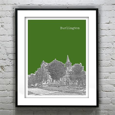 Burlington Vermont Skyline Poster Art Print Version 3 | Etsy