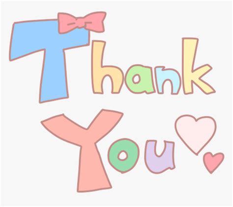 Thankyou Thanks Word Colorful Cute Love - Cute Thank You Images Png, Transparent Png - kindpng