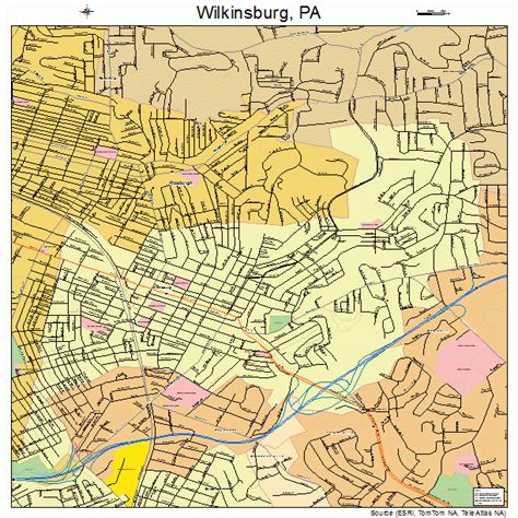 Wilkinsburg Pennsylvania Street Map 4285188