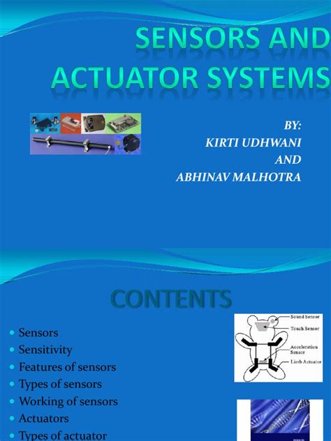 Sensors and Actuator Systems | PDF | Actuator | Sensor