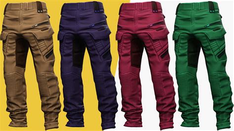 ArtStation - Realistic Pants 1 for Men Rigged Low-poly 3D model | Game Assets