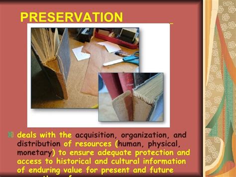 Preservation Strategies For Library And Archival Resources