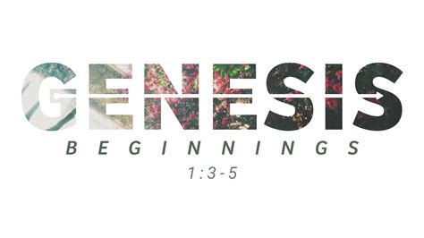 Genesis 1:3-5