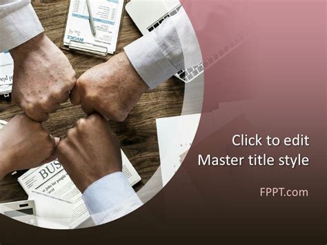 Free Teamwork in Workplace PowerPoint Template - Free PowerPoint Templates