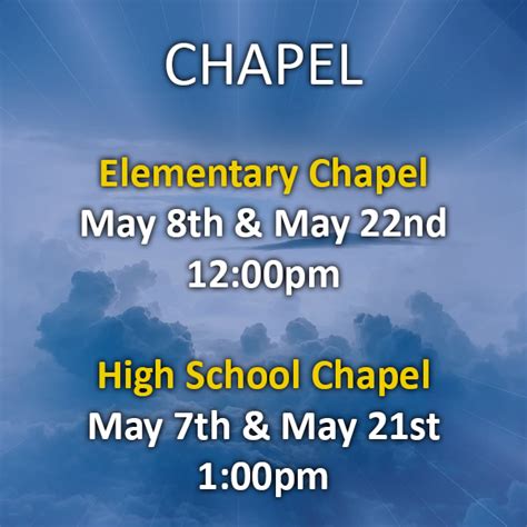 Chapel Schedule – Faith Christian School